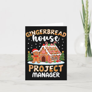 Gingerbread House Project Manager Christmas Cookie Card