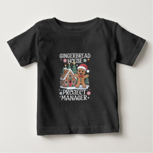 Gingerbread House Project Manager Funny Christmas Baby T-Shirt