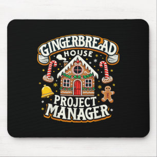 Gingerbread House Project Manager Xmas Decorating  Mouse Pad