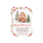 Gingerbread House Red Merry Christmas