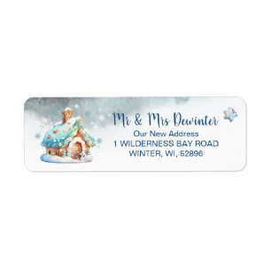Gingerbread house return address
