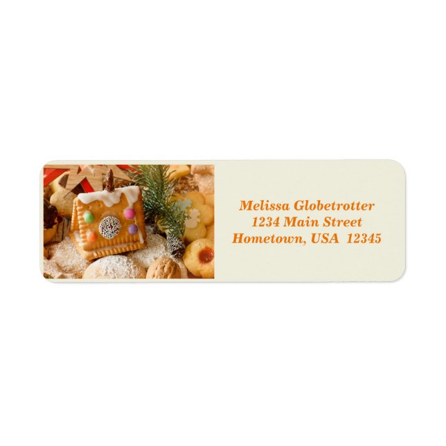 Gingerbread House Return Address Label (Devant)