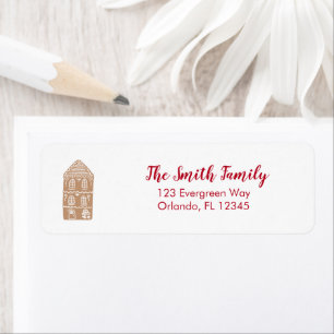 Gingerbread house Return Address Label
