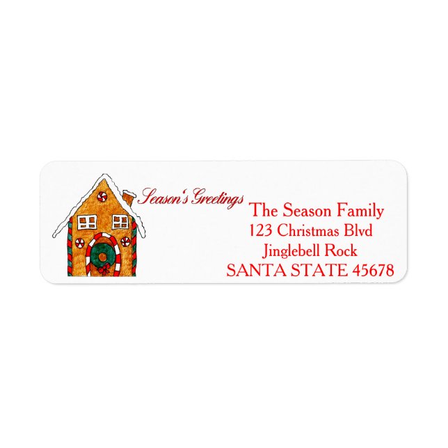 Gingerbread house  Season's Greetings (Front)