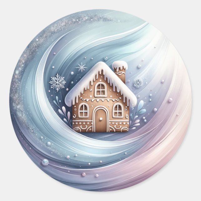 Gingerbread house sticker (Front)