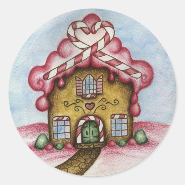Gingerbread House Sticker (Front)