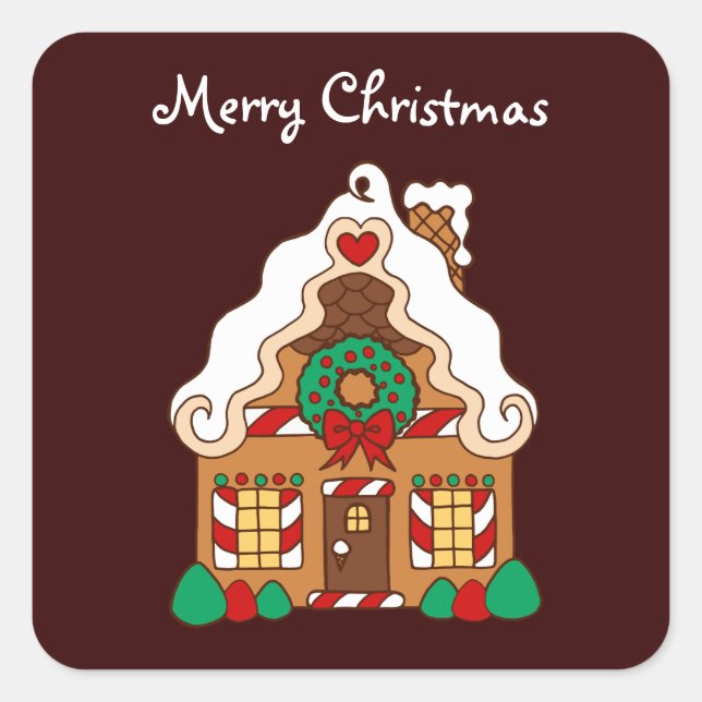 Gingerbread House Sticker (Front)