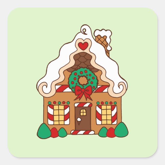 Gingerbread House Stickers (Front)