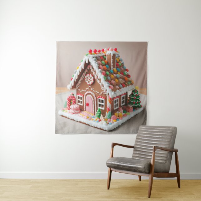 Gingerbread house tapestry (In Situ)