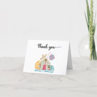 Gingerbread house thank you card