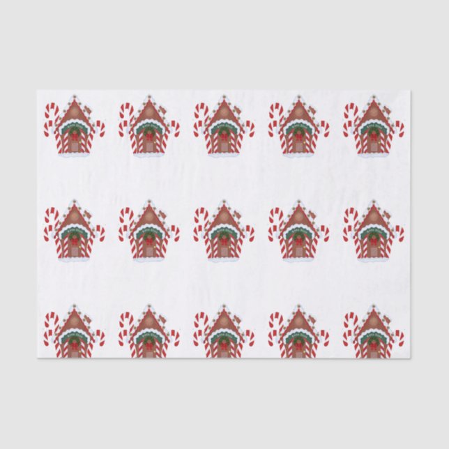Gingerbread House Tissue Paper (Front)
