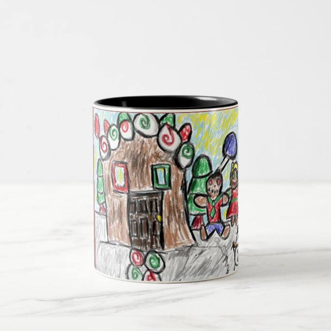 gingerbread house Two-Tone coffee mug (Center)