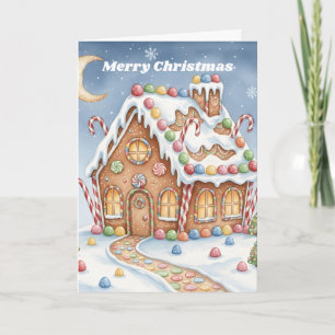 Gingerbread House Wonderland Christmas Holiday Card