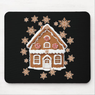 Gingerbread Houses And Snowflakes Sweet Christmas  Mouse Pad