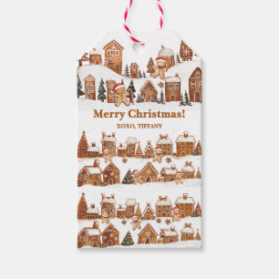 Gingerbread Houses Men Christmas Village Gift Tags