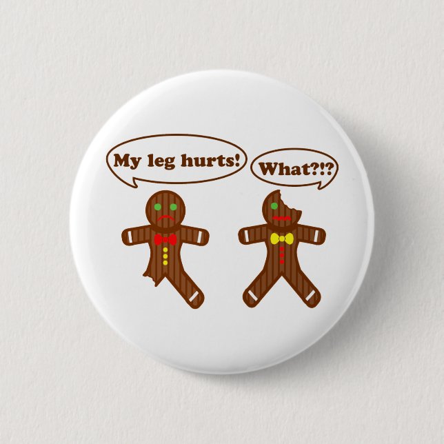 Gingerbread Humour 2 Inch Round Button (Front)