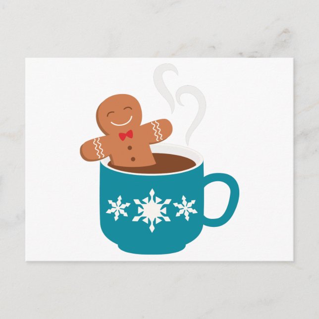 Gingerbread in Cup Postcard (Front)