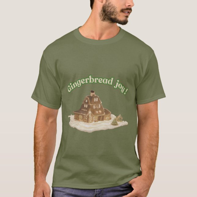 "Gingerbread Joy!" Anime-Inspired Cozy Cottage Tee (Front)