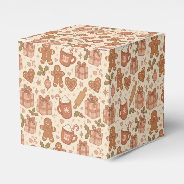 Gingerbread Joy Favor Box (Front Side)