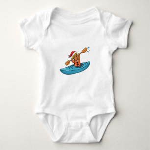 Gingerbread Kayaker Christmas 2026 Holiday Water   Baby Bodysuit