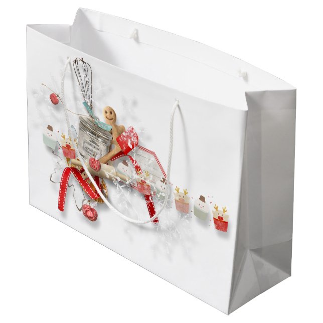 Gingerbread Kitchen Collage Gift Bag (Back Angled)