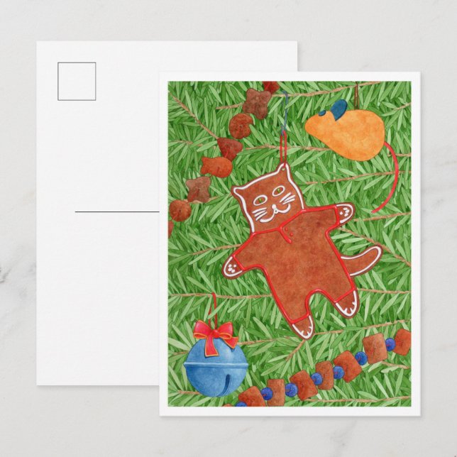 GINGERBREAD KITTY Carte postale (Devant / Derrière)