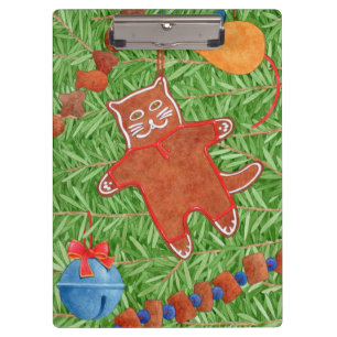 GINGERBREAD KITTY Clipboard