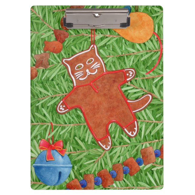 GINGERBREAD KITTY Clipboard (Front)