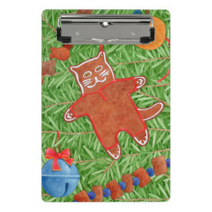 GINGERBREAD KITTY Mini Clipboard