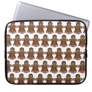 Gingerbread Lady Woman Christmas Holiday Cookie Laptop Sleeve