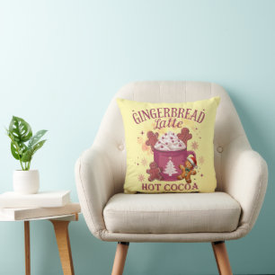 Gingerbread latte hot cocoa christmas Baby Blanket Throw Pillow