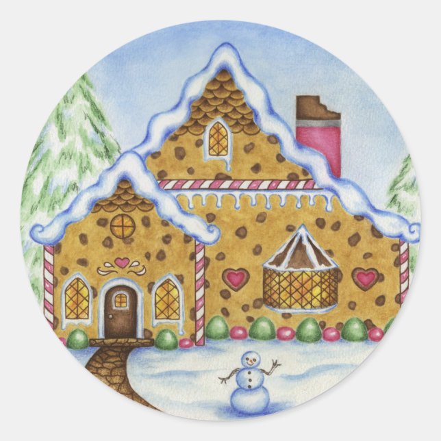Gingerbread Lodge Sticker (Front)
