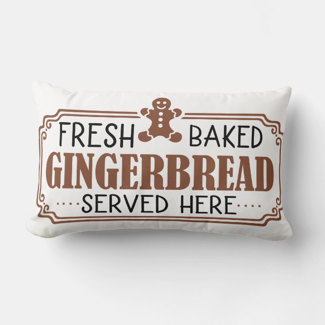 Gingerbread  lumbar pillow (Front)