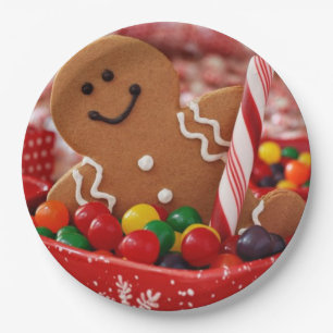 Gingerbread Man and Candy Paper Plates