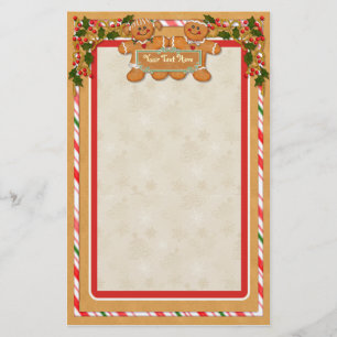 Gingerbread Man and Woman Stationery