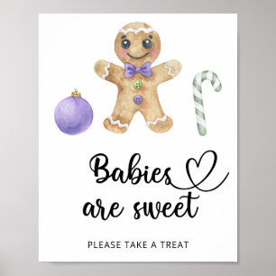 Gingerbread man - babies are sweet poster