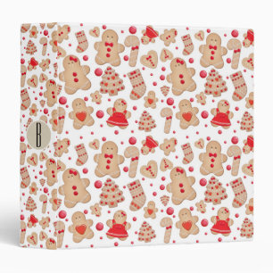 Gingerbread Man Baked Cookies Rustic Whimsical Binder