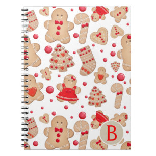 Gingerbread Man Baked Cookies Rustic Whimsical Notebook