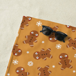Gingerbread Man Beach Towel