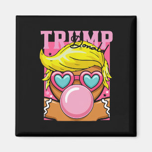 Gingerbread Man Bubblegum Trump Blowing Pink Sungl Magnet