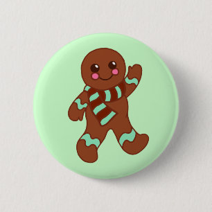 Gingerbread Man Button
