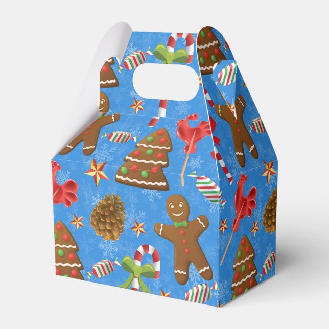 Gingerbread Man,Candy and lollipop Favor Box (Front Side)