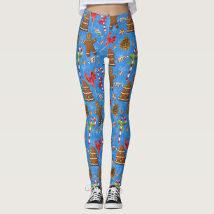 Gingerbread Man,Candy and lollipop Leggings