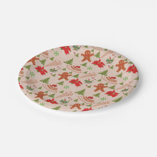 Gingerbread Man,Candy mints and ice cream Paper Plate