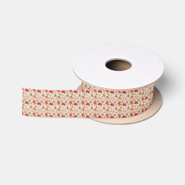 Gingerbread Man,Candy mints and ice cream Satin Ribbon (Spool)