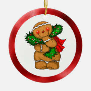 Gingerbread Man Ceramic Ornament