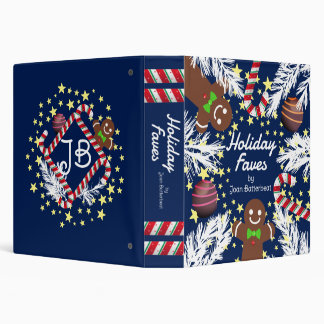 Gingerbread man Christmas baking cookbook recipe Binder