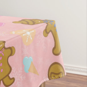Gingerbread Man,Christmas balls Tablecloth