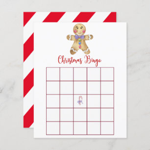 Gingerbread man - Christmas Bingo Game Card