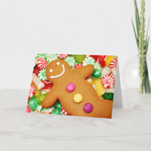 Gingerbread man christmas card